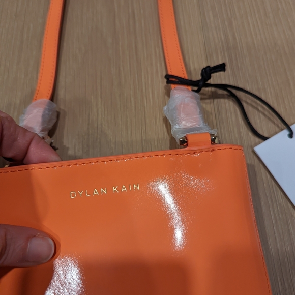 Coral\orangish patent leather mini bag - Picture 8 of 9